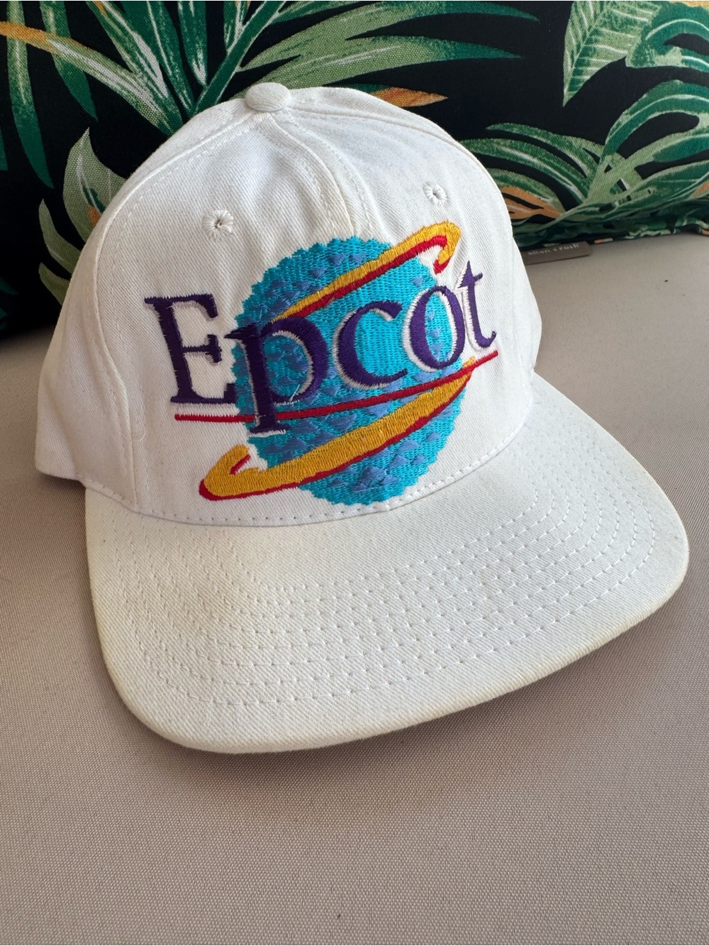 Epcot Center Hat Snapback Vintage 1990s Disney Goofys Hat Co White Embroidered